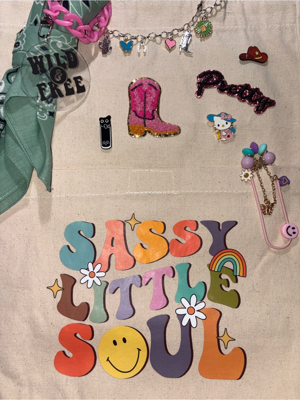 totes Multicolor "Sassy Little Soul" Canvas Tote